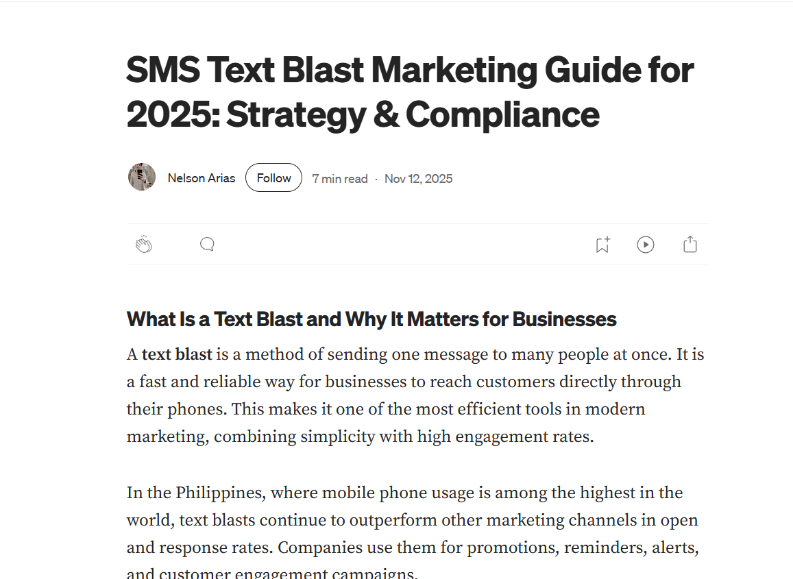 SMS Text Blast Marketing Guide